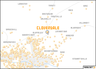 map of Cloverdale