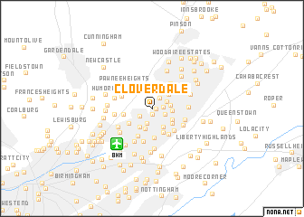 map of Cloverdale