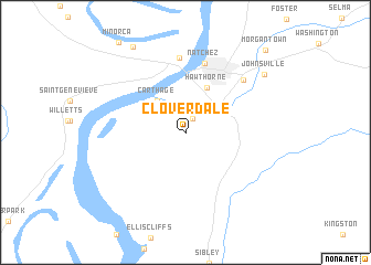 map of Cloverdale