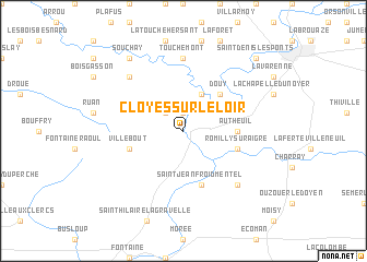 map of Cloyes-sur-le-Loir