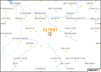 map of Clydey