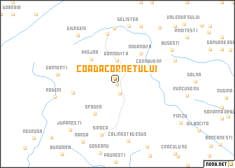 map of Coada Cornetului