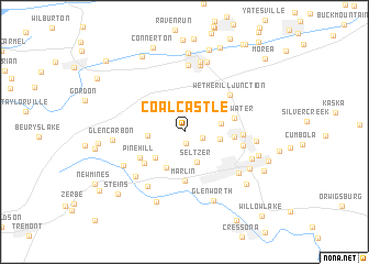 map of Coal Castle