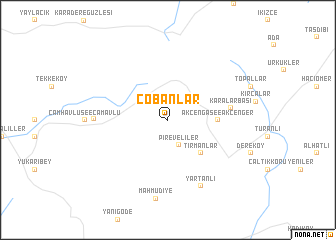 map of Çobanlar