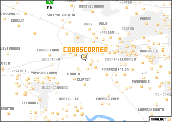 map of Cobbs Corner