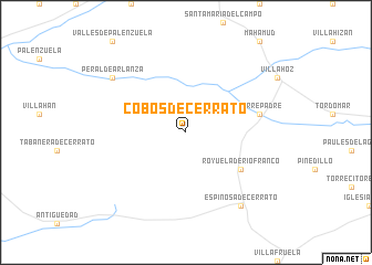 map of Cobos de Cerrato