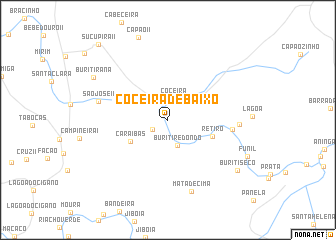 map of Coceira de Baixo