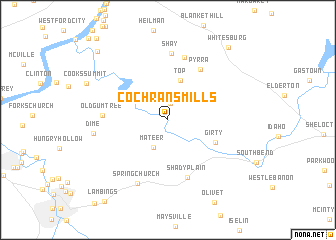 map of Cochrans Mills