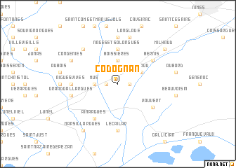 map of Codognan