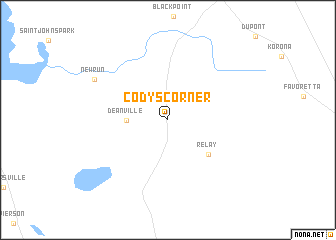 map of Codys Corner