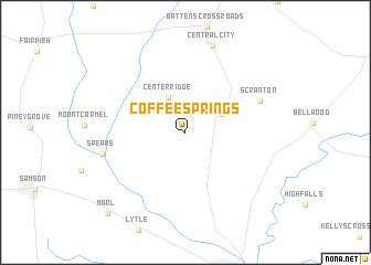 map of Coffee Springs