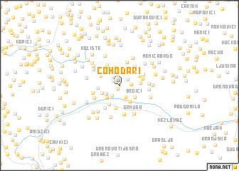 map of Čohodari