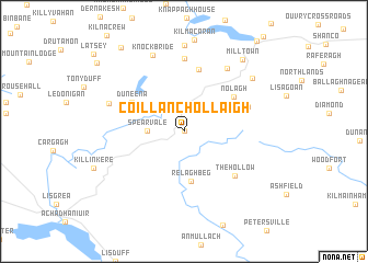 map of Coill an Chollaigh