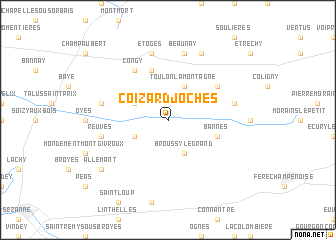 map of Coizard-Joches