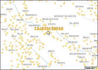 map of Čojansko Brdo