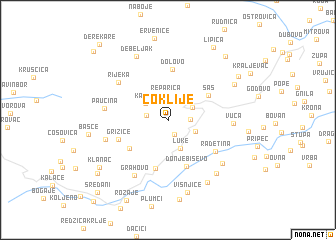 map of Čoklije