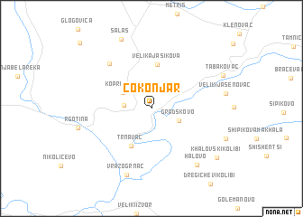 map of Čokonjar