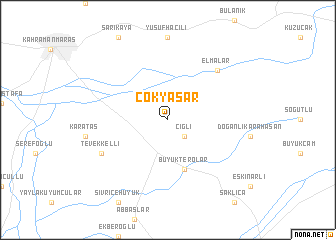 map of Çokyaşar