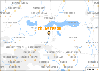 map of Coldstream