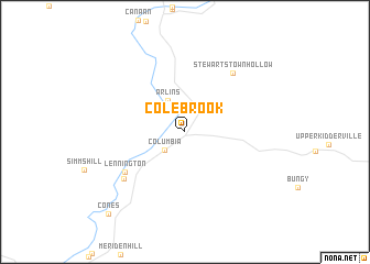 map of Colebrook
