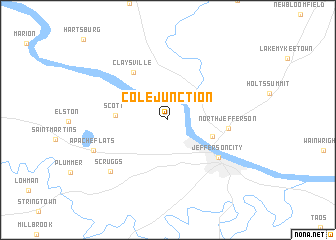 map of Cole Junction