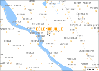 map of Colemanville