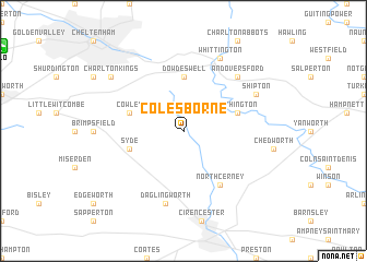 map of Colesborne