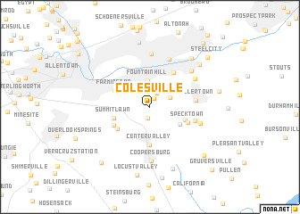 map of Colesville