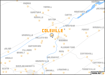 map of Coleville