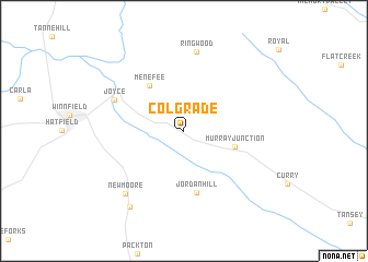 map of Colgrade