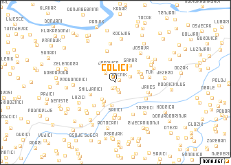 map of Čolići