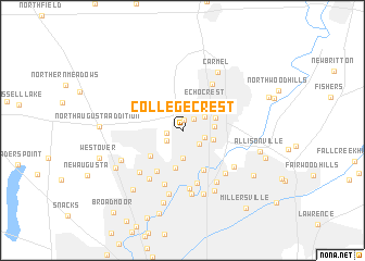 map of College Crest