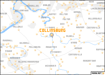 map of Collinsburg