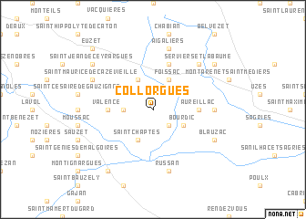 map of Collorgues