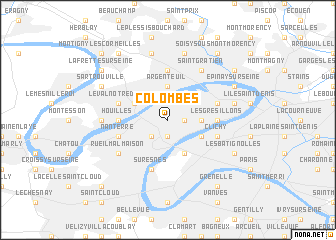 map of Colombes