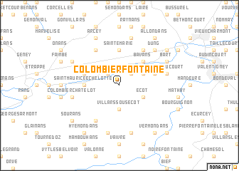 map of Colombier-Fontaine