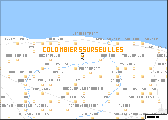 map of Colombiers-sur-Seulles