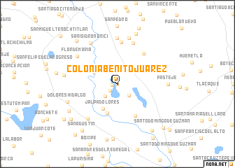 map of Colonia Benito Juárez
