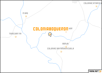 map of Colonia Boquerón