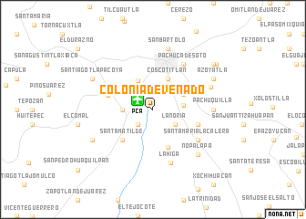 map of Colonia de Venado