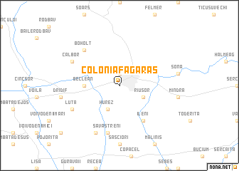 map of Colonia Făgăraş