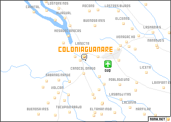 map of Colonia Guanare