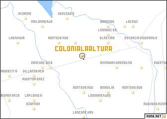 map of Colonia La Altura