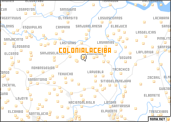 map of Colonia La Ceiba