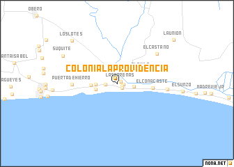 map of Colonia La Providencia