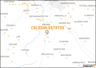 map of Colonial Estates