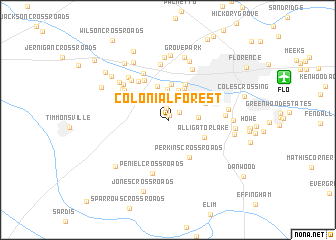 map of Colonial Forest