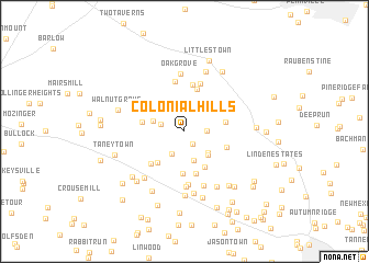 map of Colonial Hills