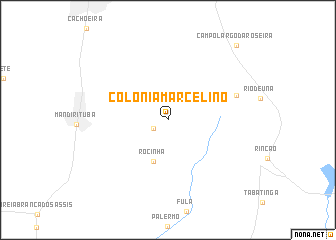 map of Colônia Marcelino