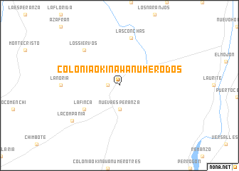 map of Colonia Okinawa Número Dos